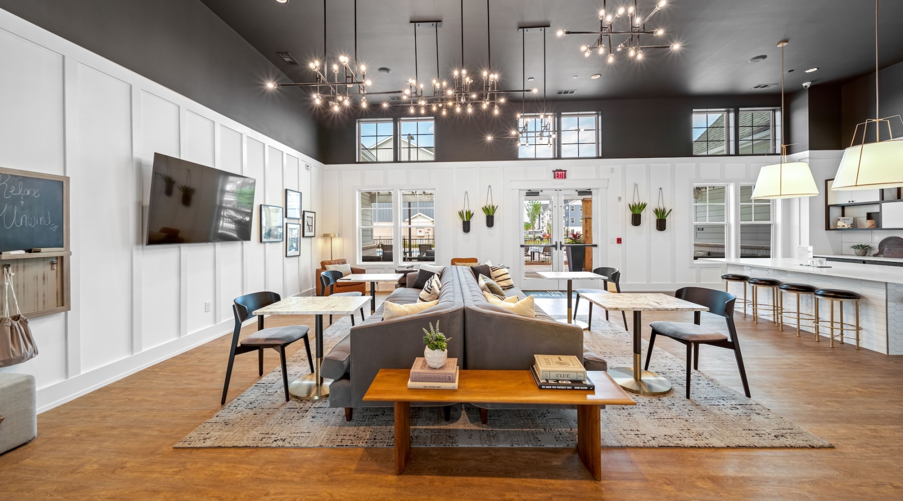 lounge in a bright room with ample seating